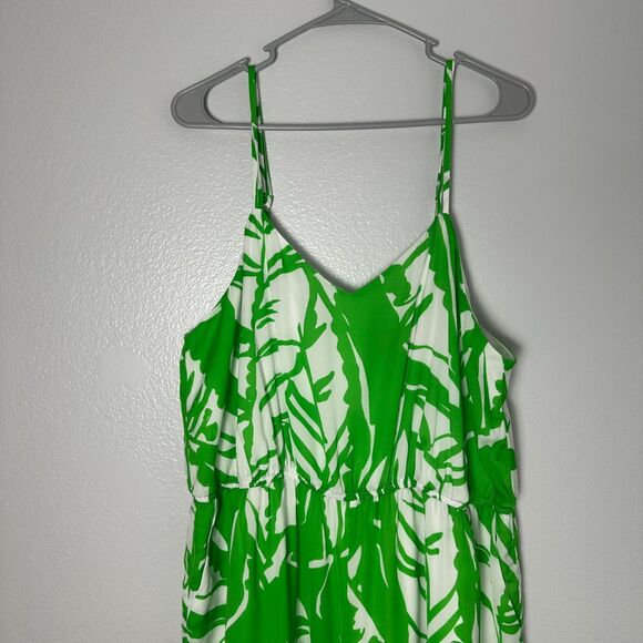 LILLY PULITZER Green White Boom Boom Jumpsuit Women’s Size 1X - Picture 6 of 16